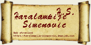 Haralampije Simenović vizit kartica